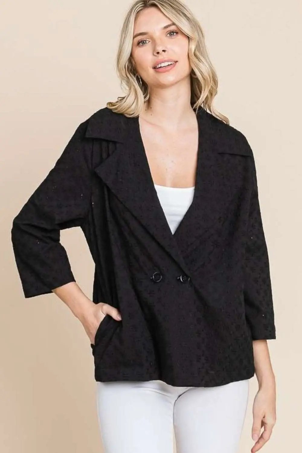 Culture Code chic eyelet jacket - Love Salve